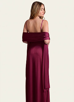 front Azazie Matching Color Stretch Satin Shawl
