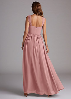 Azazie Calianna Bridesmaid Dresses Dusty Rose A-Line Off the Shoulder Chiffon Convertible Dress image5