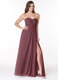 Azazie Arabella Allure Bridesmaid Dresses Sangria A-Line Sweetheart Neckline Chiffon Convertible Dress image5