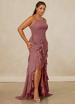 Christian Siriano Bridal for Azazie 1006 Bridesmaid Dresses Desert Rose Mermaid Ruched Chiffon Dress image12