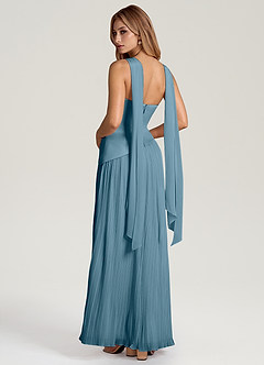 Azazie Tierney Bridesmaid Dresses Bermuda A-Line Strapless Chiffon Convertible Dress image4