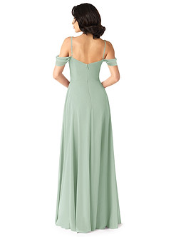 Azazie Tancie Bridesmaid Dresses Agave A-Line Off the Shoulder Chiffon Convertible Dress image2