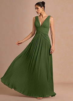 Maxi jurk Lupita Olijf image3