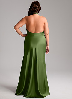 Azazie Lorena Bridesmaid Dresses Juniper Mermaid Pleated Stretch Satin Dress image8