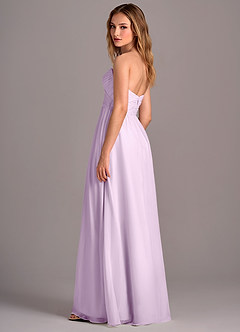 Azazie Joni Jurken voor bruidsmeisjes Converteerbaar Jurk van Chiffon met A-Lijn Strapless Frosted Lila image3