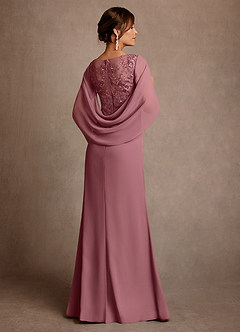 Azazie Santa Clara Mother of the Bride Dresses Desert Rose A-Line Lace Dress image3