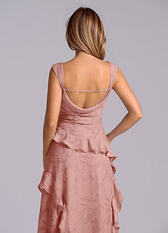 Azazie Sloane Abiti da Damigella Abito A-Line in Burnout Floreale Scollo a Cuore Rosetta image7