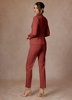 front Whitney Terakota Marynarka Ze Stretchem Strukturalnym