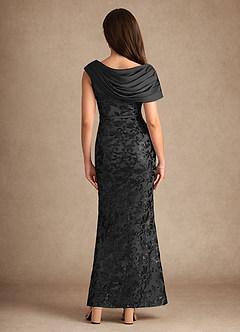 Azazie Marion Mother of the Bride Dresses Black Mermaid Sequins Dress image2