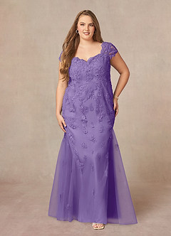 Azazie Marbella Mother of the Bride Dresses Tahiti Mermaid Queen Anne Sequins Lace Dress image9