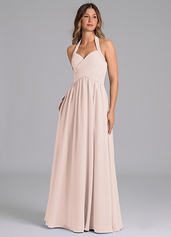 Azazie Darlyn Brudtärnklänningar Klänning av A-Linje i Chiffong Sweetheart halsringning Rosenblad image1