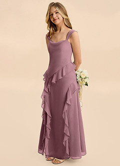 Azazie Sloane Junior Amethyst A-Line Sweetheart Neckline Chiffon Dress image1