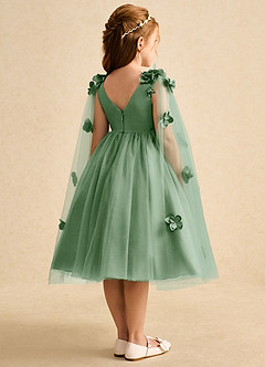 Azazie Staria Flower Girl Dresses Matcha Ball-Gown Ruched Tulle Dress image9