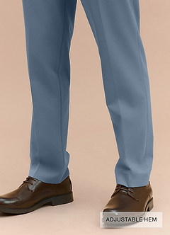 front Ethan Dusty Blue Refined Weave Performance Suit