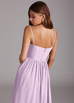 Azazie Calianna Bridesmaid Dresses Frosted Lilac A-Line Off the Shoulder Chiffon Convertible Dress image8