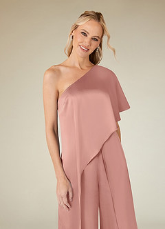 Azazie Hagretta Mother of the Bride Dresses Rosette Jumpsuit/Pantsuit Stretch Satin Dress image5