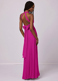 Barbie ♥ Azazie Bridesmaid Dresses Fuchsia A-Line Pleated Chiffon Dress image6