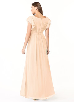 Azazie Daphne Modest Bridesmaid Dresses A-Line Ruffled Chiffon Floor-Length Dress image14