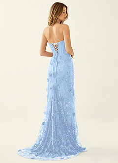 Iliana Sky Blue 3D Flower Beaded Corset Dress image2