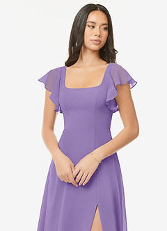 Azazie Bondi Bridesmaid Dresses Tahiti A-Line Ruffled Chiffon Dress image6