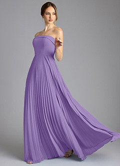 Azazie Mariana Bridesmaid Dresses Tahiti A-Line Strapless Chiffon Dress image4