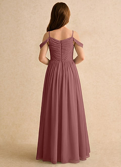 Azazie Chelo Girls Formal Flower Girl Klänningar Klä A-Linje i Chiffong Plisserad image2