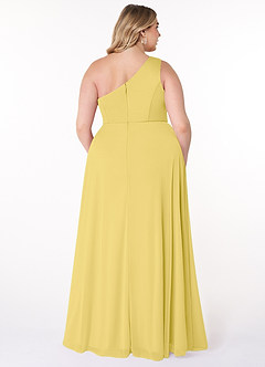 Azazie Brooke Šaty pre družičky A-Line Jedno rameno Sieťovina Dĺžka podlahy Šaty image7