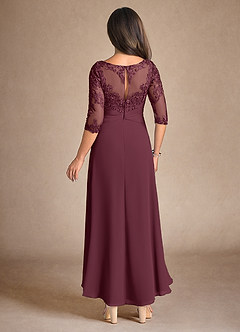 Azazie Marietta vestidos de madre de la novia Vestido de Cabernet de Encaje de Corte En A image3
