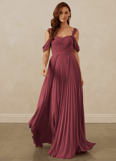 Christian Siriano Bridal for Azazie 1013 Bridesmaid Dresses Merlot A-Line Off the Shoulder Chiffon Dress image9