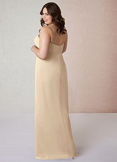 Azazie Tayla Final Sale Champagne Sheath Chiffon Dress image9