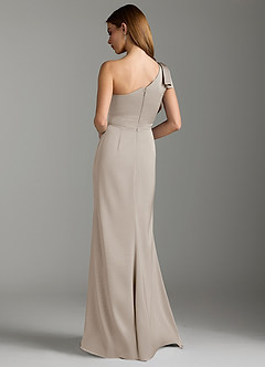 Azazie Rinna Bridesmaid Dresses Frost Mermaid Ruched Stretch Satin Dress image8