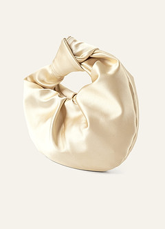 front Bolso de mano con nudo de satén