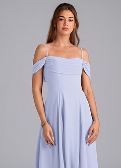 Azazie Almina Bridesmaid Dresses Lavender A-Line Off the Shoulder Chiffon Convertible Dress image5