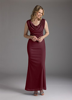 Azazie Ines Final Sale Dusk Mermaid Beaded Mesh Dress image4