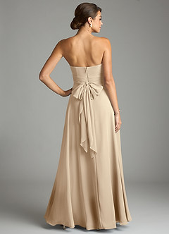 Azazie Tamira Suknie dla druhen Linia A Pofałdowany Szyfon Do ziemi Sukienka image4