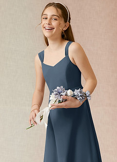 Azazie Denice Junior Neptune A-Line Chiffon Dress image6