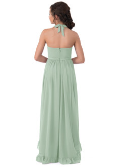 Azazie Hermione Vestido de Agave de Gasa/ Chiffon de Acampanado image10