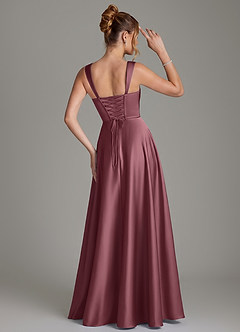 Azazie Azaria Bridesmaid Dresses Desert Rose A-Line Corset Stretch Satin Dress image5