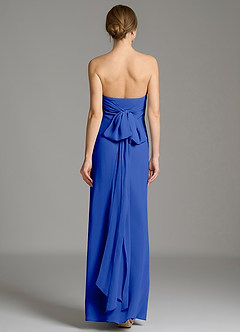 Azazie Ailanie Jurken voor bruidsmeisjes Jurk van Chiffon met Zeemeermin Strapless Koningsblauw image3