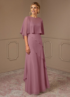 Azazie Bowie Mother of the Bride Dresses Vintage Mauve A-Line Chiffon Dress image2
