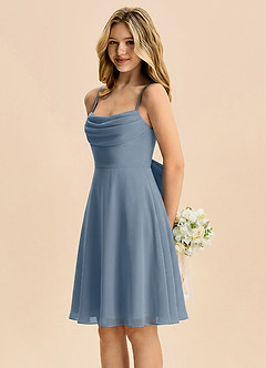 Azazie Bear Junior Twilight A-Line Pleated Chiffon Dress image4