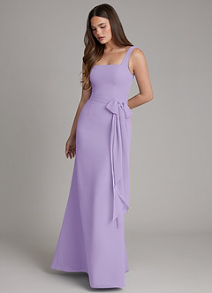 Azazie Katya Bridesmaid Dresses Lilac Mermaid Square Neckline Chiffon Convertible Dress image1