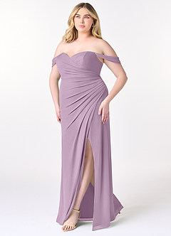 Azazie Tessa Bridesmaid Dresses Sheath Sweetheart Off-The-Shouler Mesh Floor-Length Dress image9