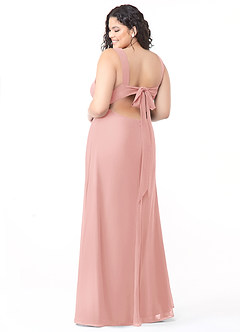 Azazie Christiana Bridesmaid Dresses Rosette A-Line V-Neck Pleated Chiffon Dress image8