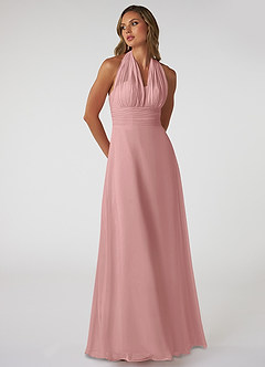 Azazie Fifi Jurken voor bruidsmeisjes Converteerbaar Jurk van Chiffon met A-Lijn Strapless Stoffige Roos image6