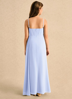 Azazie Moxie Girls Formal Abiti da Ragazza di Fiori Abito A-Line in Chiffon Pizzo Lavanda image2