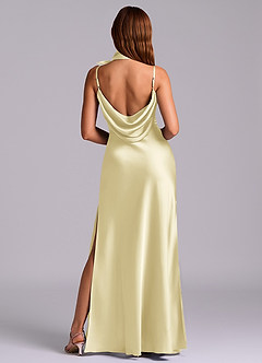 Azazie Yazmine Schlussverkauf Meerjungfrau-Linie Plissee Stretch-Satin Kleid Dusty Sage image7