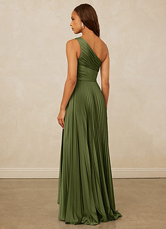 Christian Siriano Bridal for Azazie 1008 Brautjungfernkleider A-Linie One-Shoulder Stretch-Satin Kleid Olivgrün image2