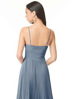 Azazie Vini Bridesmaid Dresses Twilight A-Line V-Neck Pleated Chiffon Dress image5