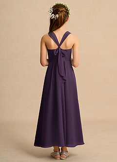 Azazie Tater Junior Formal Flower Girl Klänningar Klä A-Line i Chiffong Plisserad image2